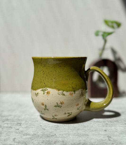 Olive Wildflower Mug