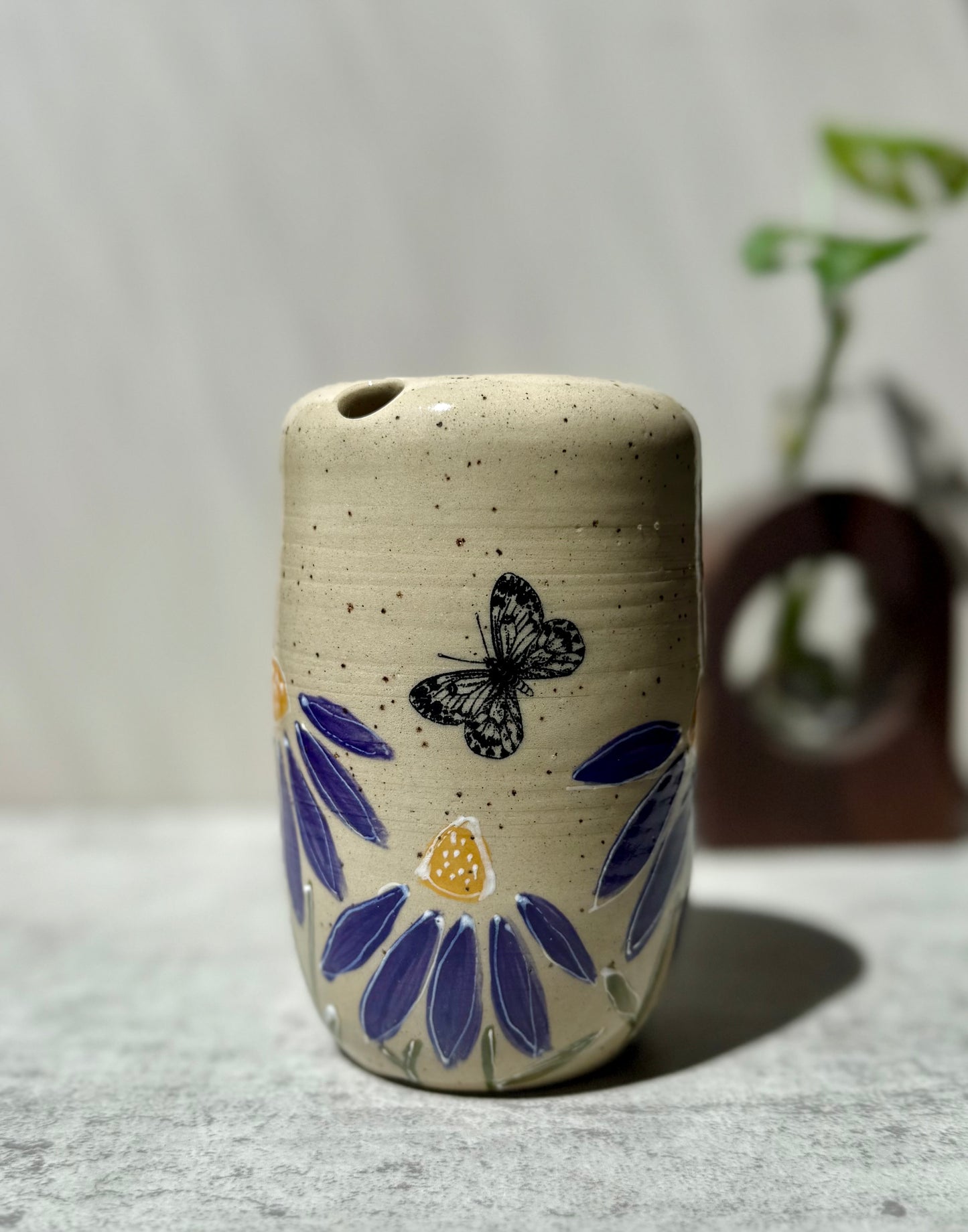 Cone Flower Travel Tumbler