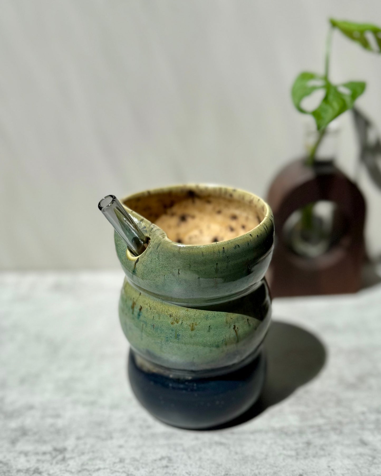 Rustic Straw Tumbler