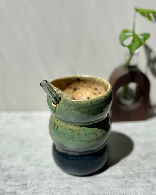 Rustic Straw Tumbler